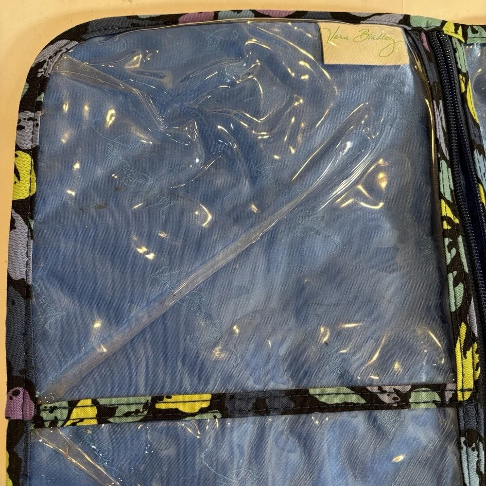Vera Bradley Keep It Up Organizer Hanging Jewelry Case Retired Indigo Pop Blue
